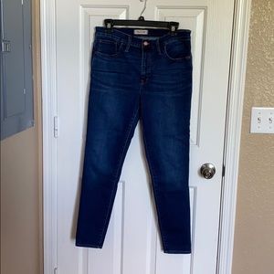 Dark wash Madewell skinny jeans